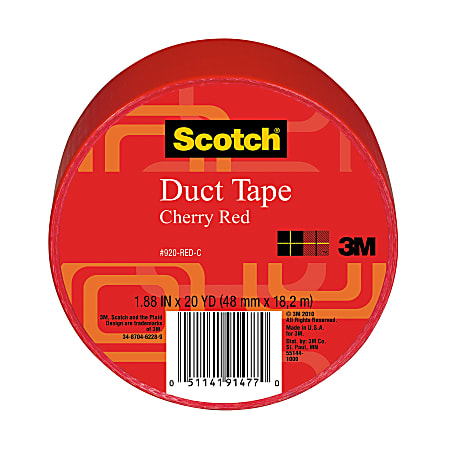 Scotch® Colored Duct Tape, 1 7/8" x 20 Yd., Red