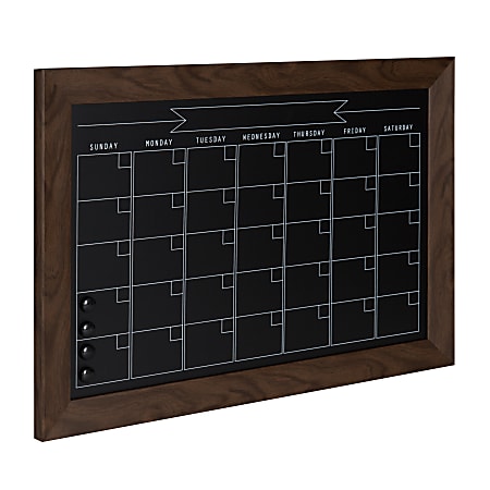 DesignOvations Beatrice Magnetic Framed Chalkboard Calendar 18 x 27 ...