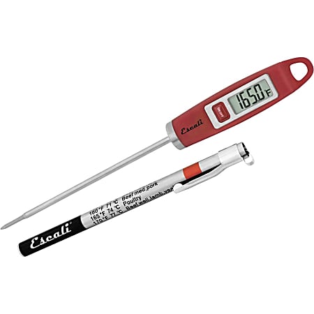 Escali Waterproof Digital Thermometer 58 F 50 C to 482 F 250 C Water Proof  Durable Dishwasher Safe Extendable Handle Temperature Guide - Office Depot