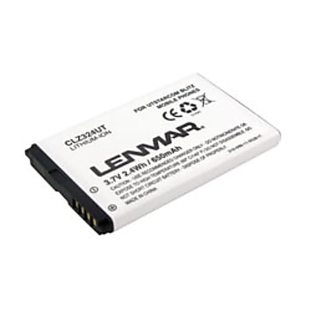 Lenmar® CLZ324UT Lithium-Ion Cellular Phone Battery, 3.7 Volts, 650 mAh Capacity