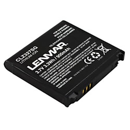 Lenmar® CLZ327SG Lithium-Ion Cellular Phone Battery, 3.7 Volts, 900 mAh Capacity