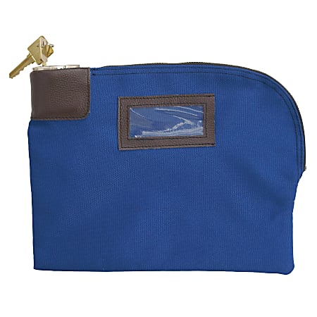 ControlTek 7-Pin Canvas Locking Night Deposit Bag, 8 1/2" x 11", Blue