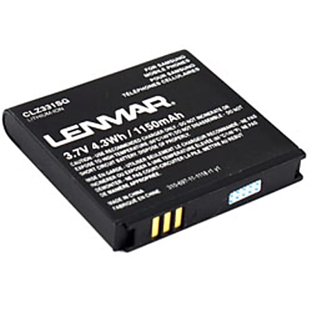Lenmar® CLZ331SG Lithium-Ion Cellular Phone Battery, 3.7 Volts, 1150 mAh Capacity