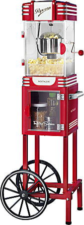 Nostalgia Electrics PC530CTRR Retro Popcorn Cart, Red