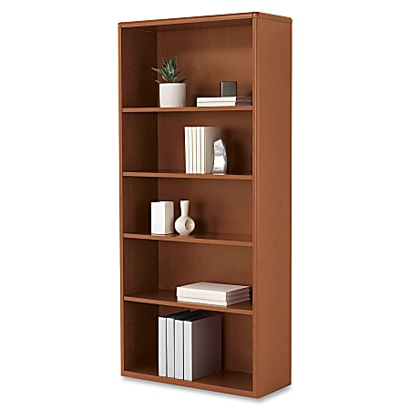 HON® 10700 Series™ Prestigious Laminate 5-Shelf Bookcase, Henna Cherry