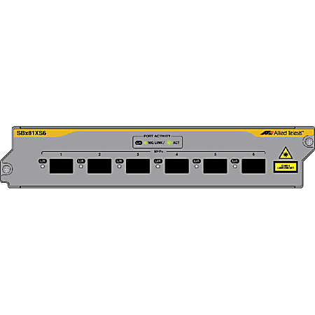 Allied Telesis 6-Port 10GbE SFP+ Ethernet Line Card - For Data Networking, Optical Network - 6 x Expansion Slots