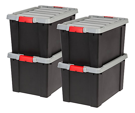 IRIS Store It All Plastic Storage Totes 19 Gallons 14 34 x 17 58 x
