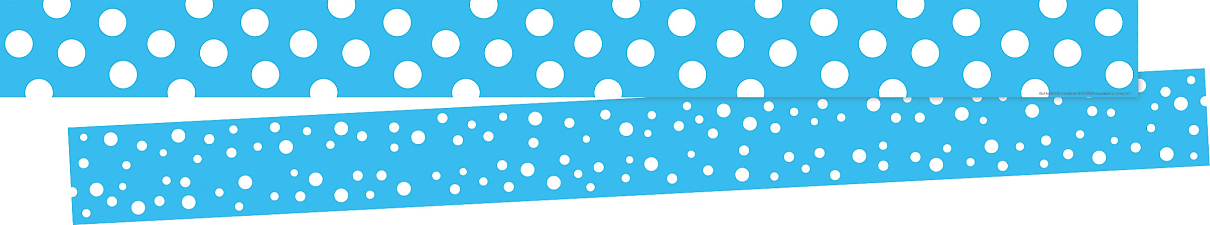 Barker Creek Double-Sided Borders, 3" x 35", Dot To Dot Pool Blue, Set Of 24 Borders