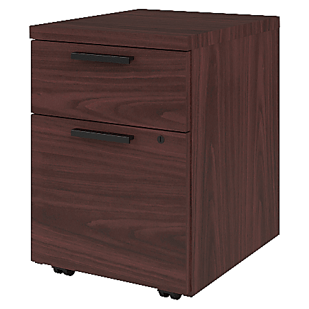HON® 10500 Series™ Laminate Mobile Pedestal, Box/File, 21 7/8"H x 15 3/4"W x 18 3/4"D, Mahogany
