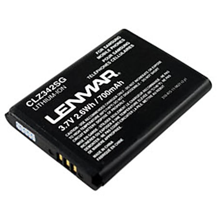 Lenmar® CLZ342SG Lithium-Ion Cellular Phone Battery, 3.7 Volts, 700 mAh Capacity