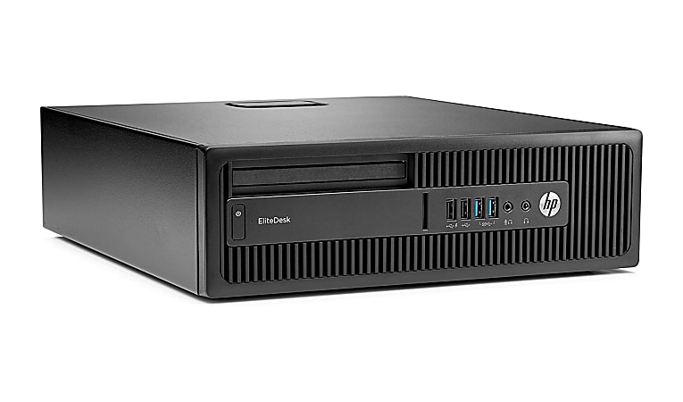 HP EliteDesk 705 G3-SFF Refurbished Desktop PC, AMD A10, 16GB Memory, 256GB Solid State Drive, Windows® 10 Pro