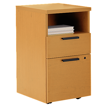 HON® 10500 18-3/4"D Vertical 2-Drawer Mobile Shelf/Box/File Pedestal Cabinet, Harvest Cherry