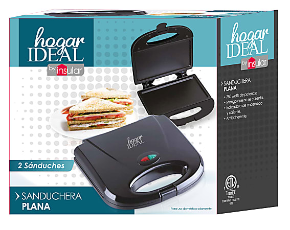 Bene Casa flat grill sandwich maker, cool touch, non-stick, compact, f