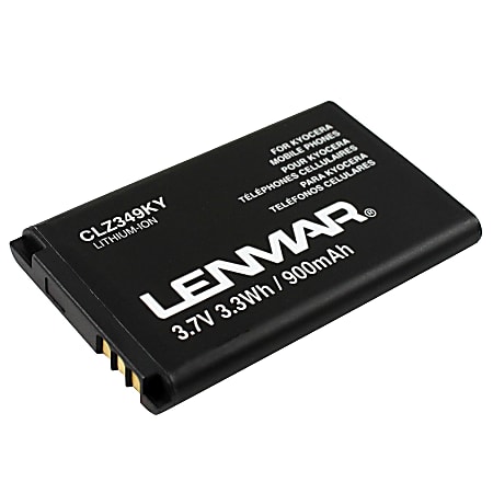 Lenmar® CLZ349KY Lithium-Ion Cellular Phone Battery, 3.7 Volts, 900 mAh Capacity