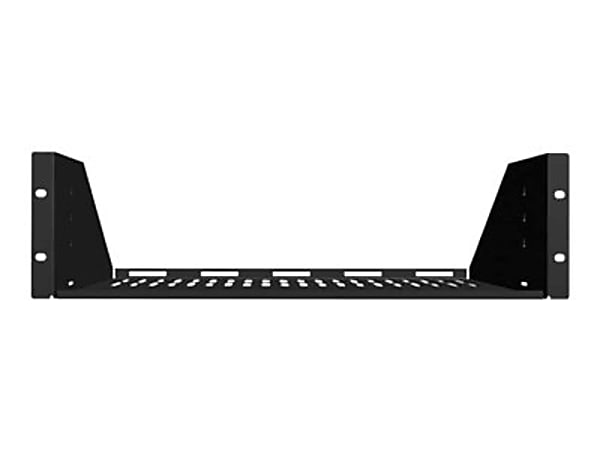 Sanus Component Series AV Rack Shelf - 2RU Vented Rack Shelf - Black - For A/V Equipment - 2U Rack Height x 17.30" Rack Width x 17.80" Rack Depth - Rack-mountable - Black Powder Coat - 50 lb Maximum Weight Capacity