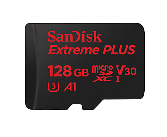 SanDisk® Extreme PLUS microSD UHS-I Card With Adapter, 128GB