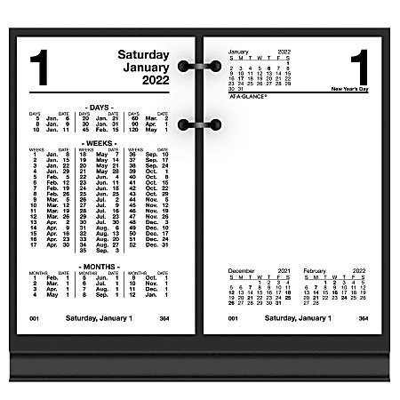AT-A-GLANCE® Financial Daily Desk Calendar Refill, 3-1/2" x 6", January To December 2022, S17050