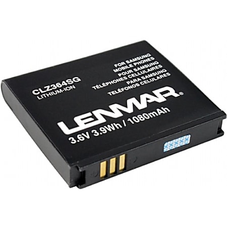 Lenmar® CLZ364SG Lithium-Ion Cellular Phone Battery, 3.6 Volts, 1080 mAh Capacity