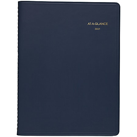 AT-A-GLANCE® Core 15-Month Planner, 9" x 11", Navy, January 2021 to March 2022, 7026020