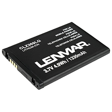 Lenmar® CLZ369LG Lithium-Ion Cellular Phone Battery, 3.7 Volts, 1330 mAh Capacity