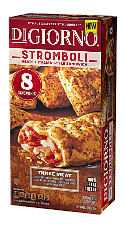 DiGiorno 3-Meat Stromboli Italian-Style Sandwiches, 6 Oz, Box Of 8 Sandwiches