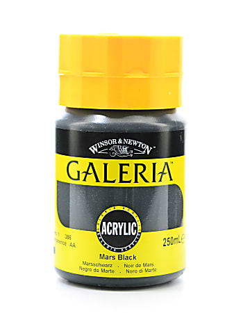 Winsor & Newton Galeria Flow Formula Acrylic Colors, 8.45 oz (250mL), Mars Black, 386, Pack Of 2