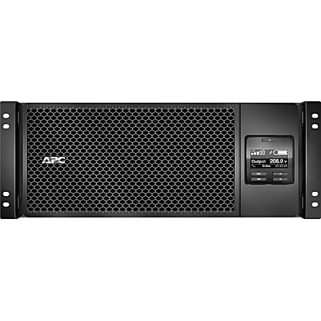 APC by Schneider Electric Smart-UPS SRT 6000VA RM 208V - 4U Rack-mountable - 1.50 Hour Recharge - 2 Minute Stand-by - 208 V AC Input - 208 V AC Output - 1 x Hard Wire 3-wire (2PH + G), 2 x NEMA L6-20R, 3 x NEMA L6-30R