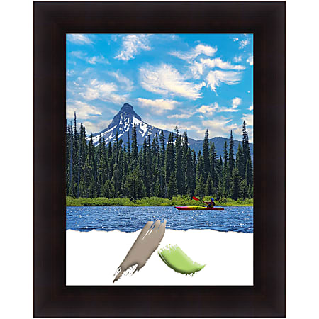 Amanti Art Wood Picture Frame, 24" x 30", Matted For 18" x 24", Portico Espresso