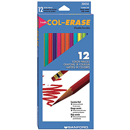 Prismacolor® Col-Erase® Pencils, Carmine Red, Box of 12