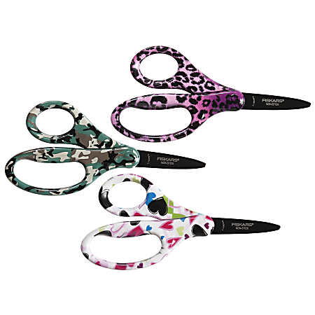 Fiskars® Scissors For Kids, Grades K-5, 5" Pointed Tip, Multicolor