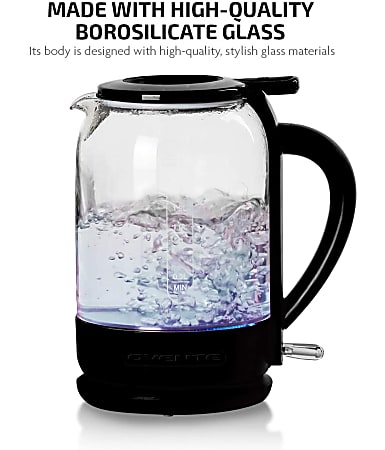 Ovente Electric Glass Kettle - 1.5 Liters - Black