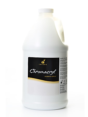 Chroma Chromacryl Students' Acrylic Paint, 0.5 Gallon, White