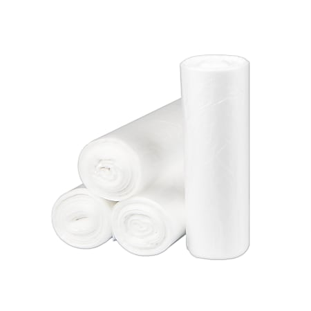 Inteplast HDPE Can Liners, 6 Microns, 20" x 22", Natural, Pack Of 2,000 Liners