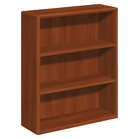 HON® 10700 Series Laminate Bookcase, 3 Shelves, Cognac