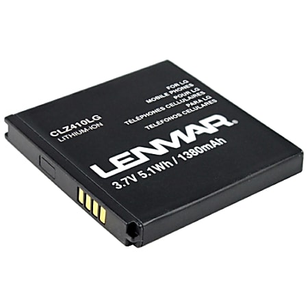 Lenmar® CLZ410LG Lithium-Ion Cellular Phone Battery, 3.7 Volts, 1380 mAh Capacity