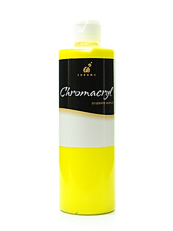 Chroma Chromacryl Students' Acrylic Paint, 1 Pint, Cool Yellow, Pack Of 2