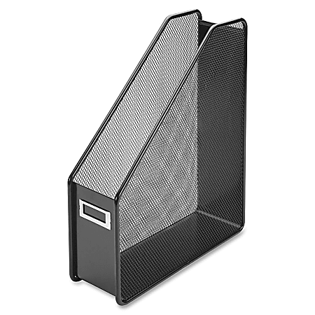 Lorell® Mesh Magazine Holder, Black