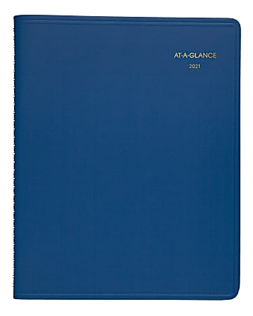 AT-A-GLANCE® Core 15-Month Planner, 9" x 11", Blue, January 2021 to March 2022, 7025020