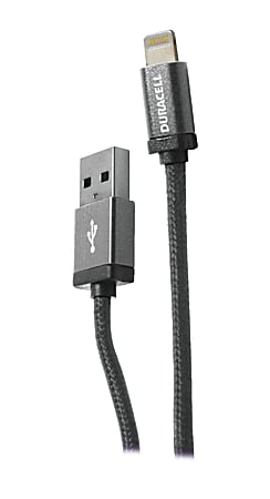 Duracell® Lightning™ To USB Charge & Sync Cable, 10', Gold