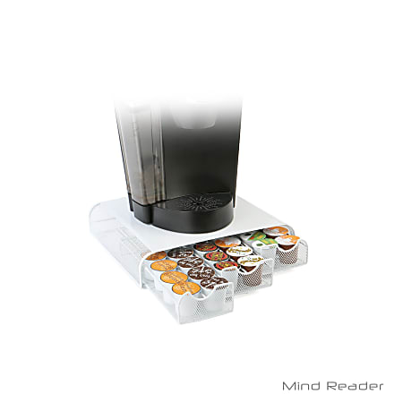 Mind Reader Triple-Drawer Mesh Single-Serve Coffee Pod Drawer, 36-Pod Capacity, White