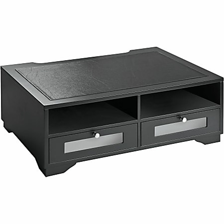 Victor Midnight Black Wood Printer Stand 8 H x 21 78 W x 15 516 D