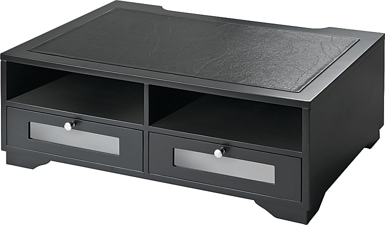 Black wood best sale printer stand