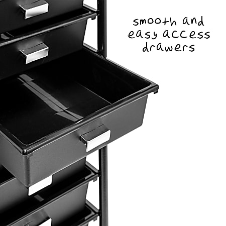 SimpleHouseware 12-Drawers Rolling Storage Cart, Black