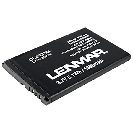 Lenmar® CLZ433M Lithium-Ion Cellular Phone Battery, 3.7 Volts, 1380 mAh Capacity