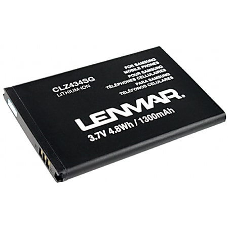Lenmar® CLZ434SG Lithium-Ion Cellular Phone Battery, 3.7 Volts, 1300 mAh Capacity