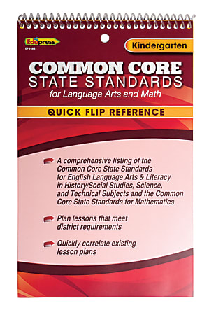 Edupress Quick Flip Reference For Common Core Standards, Grade K