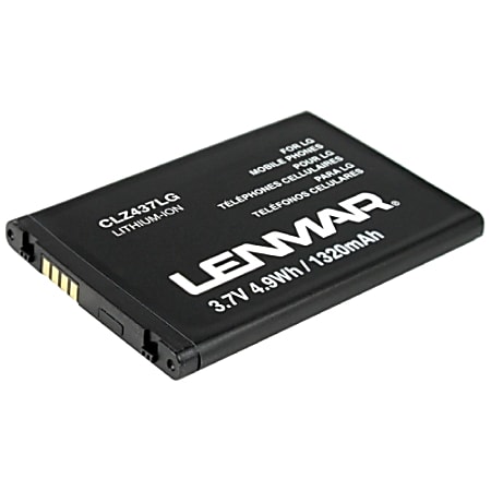 Lenmar® CLZ437LG Lithium-Ion Cellular Phone Battery, 3.7 Volts, 1320 mAh Capacity