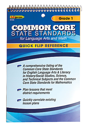 Edupress Quick Flip Reference For Common Core State Standards, Grade 1