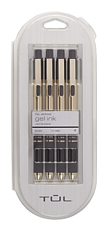 TUL GL Series Retractable Gel Pens Limited Edition Medium Point 0.8 mm  Assorted Barrel Colors With Leopard Pattern Assorted Metallic Inks Pack Of  8 Pens - Office Depot
