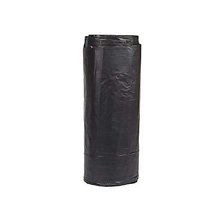 Inteplast LLDPE Can Liners, 0.58 mil, 30" x 36", Black, Pack Of 250 Liners